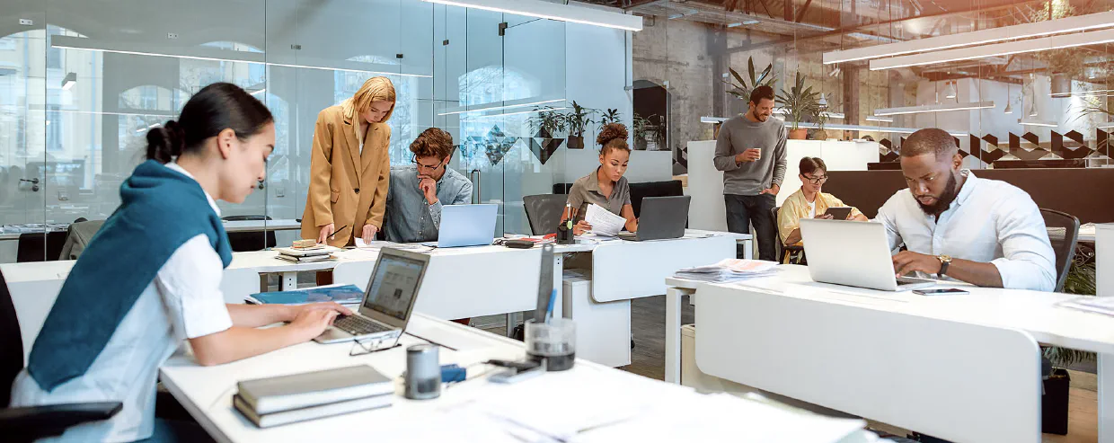 Coworkers in an office