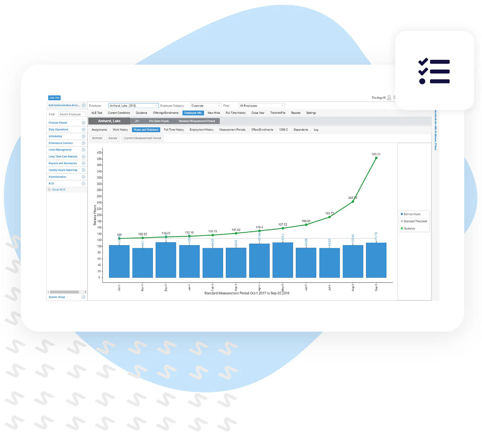 Compliance dashboard