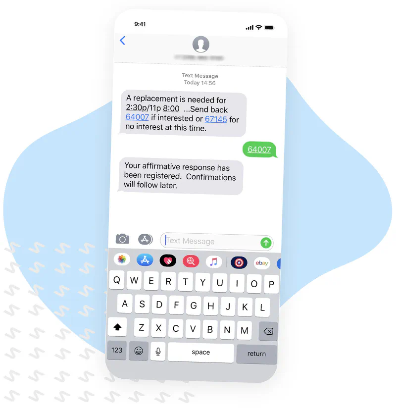 Respond to Last-Minute Changes texting app